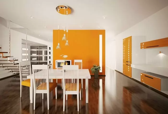 Thạch cao phòng khách kề bếp hiện đại