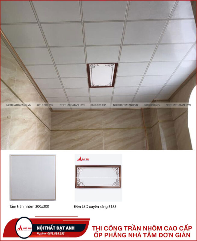 thi công trần nhôm 3d nhà vệ sinh