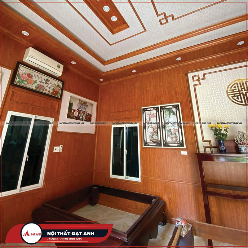 tường nhựa giả gỗ