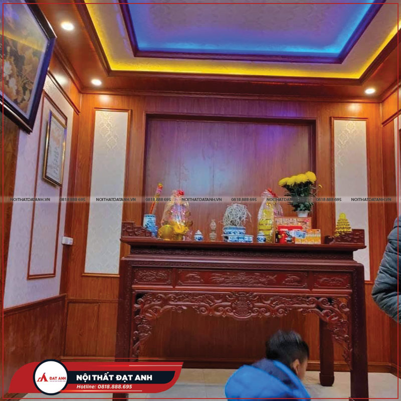 ốp tường pvc phòng thờ