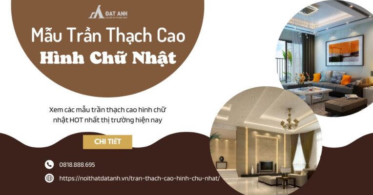 trần thạch cao hình chữ nhật