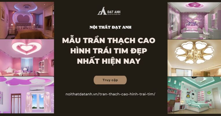 trần thạch cao hình trái tim