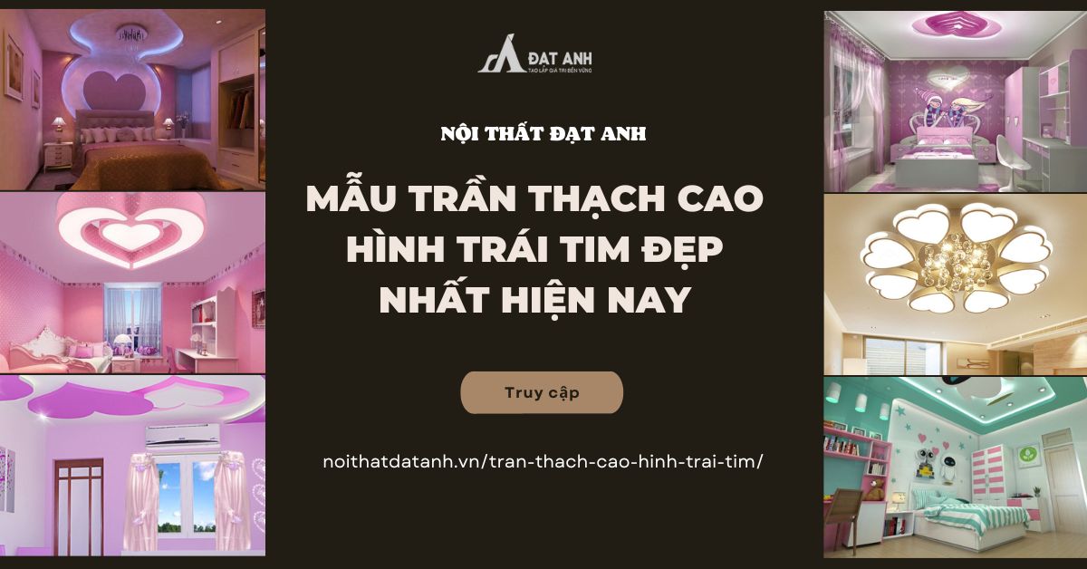 trần thạch cao hình trái tim