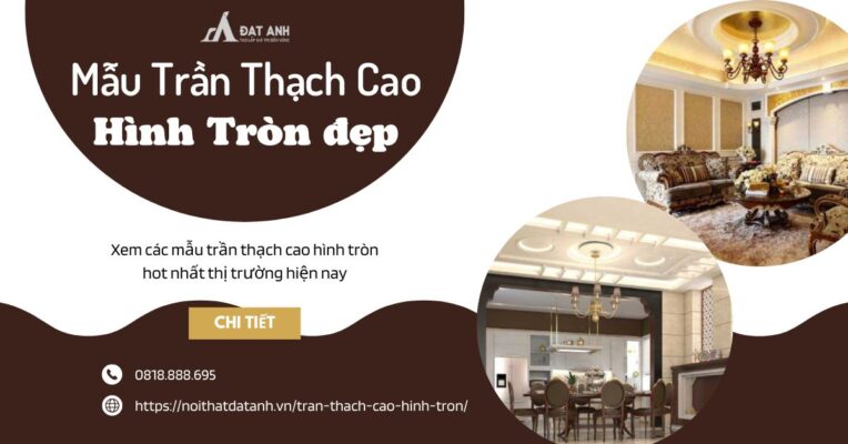 trần thạch cao hình tròn